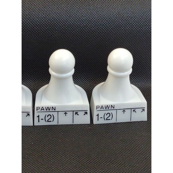Chess Teacher Replacement White Pawn Chess Game Pieces lot of Four Pavilion 1992 - Picture 3 of 8